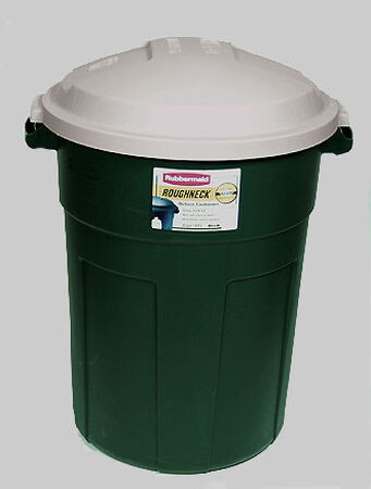 Rubbermaid Roughneck 30 Gal. Green Trash Can with Lid - CHC Home