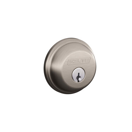 Schlage Latitude Satin Nickel Metal Single Cylinder Deadbolt