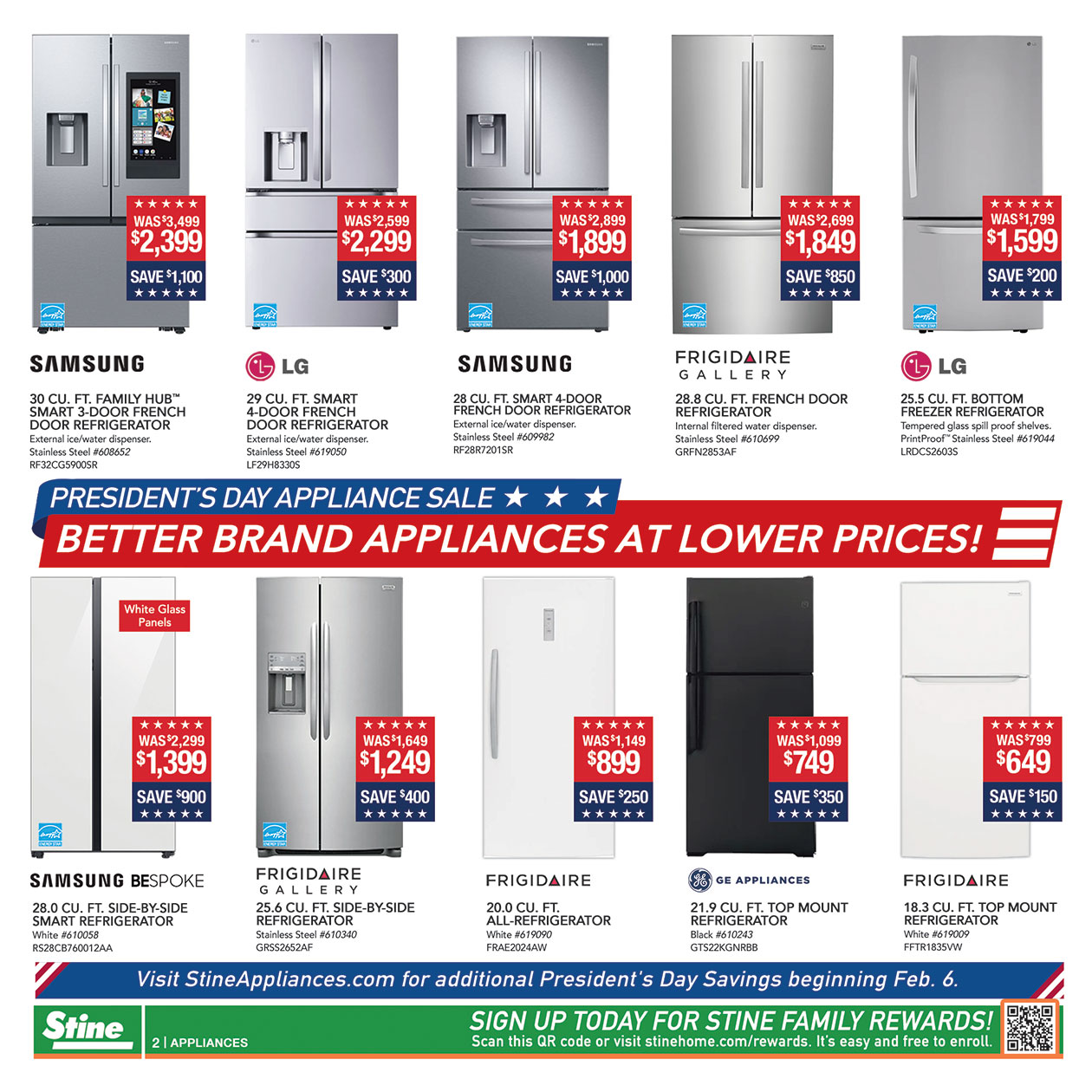 local ad campaign President's Day Appliance Sale image