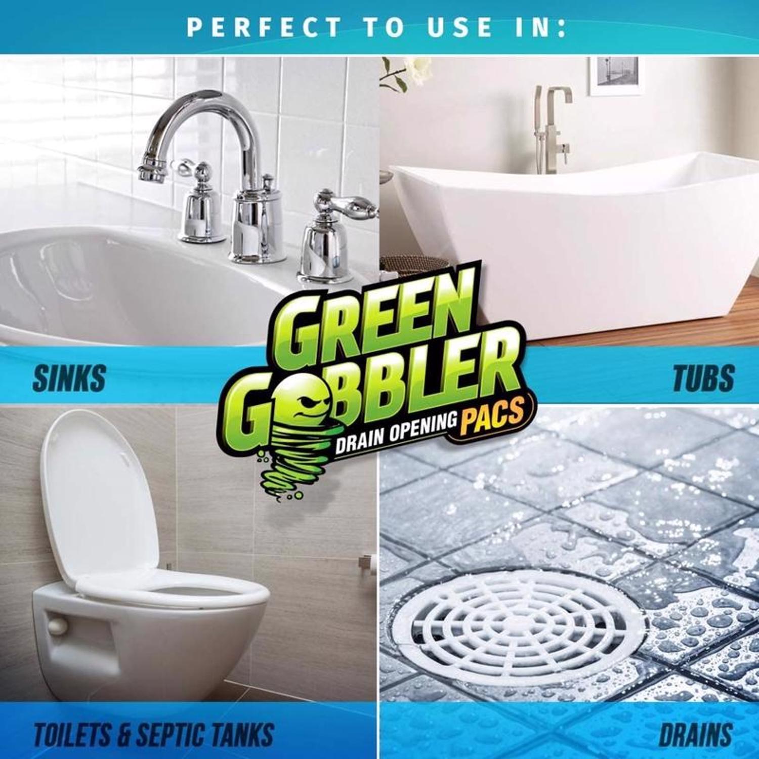  Green Gobbler Drain Clog Remover Powder PAC'S